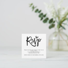 Mini skript QR-kod Bröllop RSVP-bilagor Tilläggskort