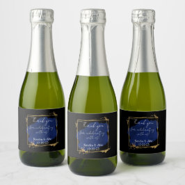 Mini Sparkling Vin flaska etikett för bröllop