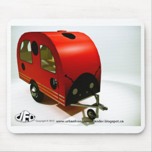 Mini- stil Mousepad för cykelcamparenyckelpiga Musmatta