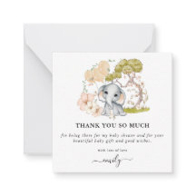 MINI STORLEK | Cute Elephant Baby Shower Tack