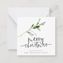 Mini Storlek | Foliage God jul Helgdag Card Anteckningskort