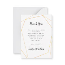 MINI STORLEK | Guld Geometric Bröllop Tack