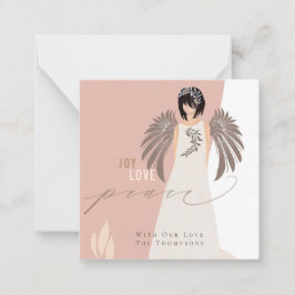 Mini STORLEKT Joy Kärlek Peace Angel-Helgdag kort