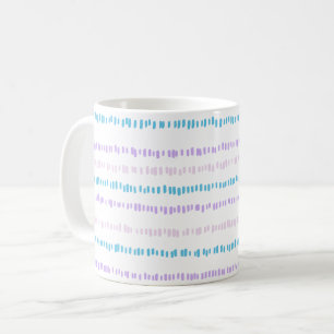 Mini Strokes Mönster Turcos Lila Rosa Kaffemugg