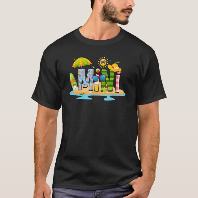 Mini Summer Vacation Beach Matching Family Resa Mo T Shirt (Framsida)