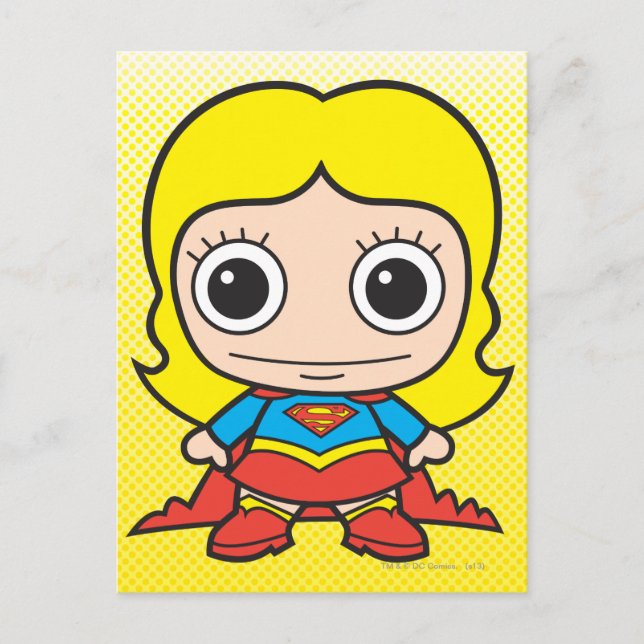 Mini Supergirl Vykort (Framsida)
