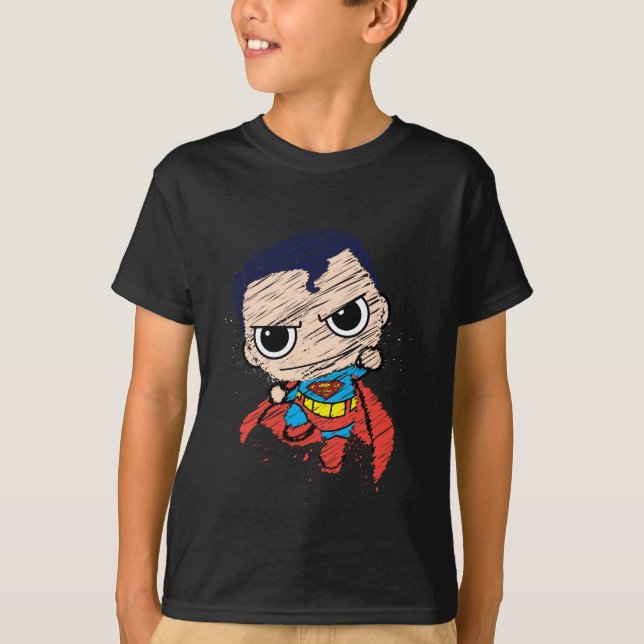Mini Superman Sketch - Flygning T-shirt (Framsida)