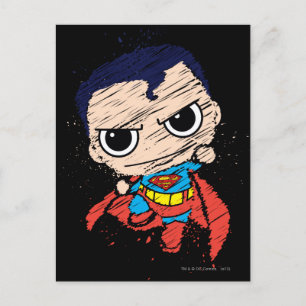 Mini Superman Sketch - Flygning Vykort