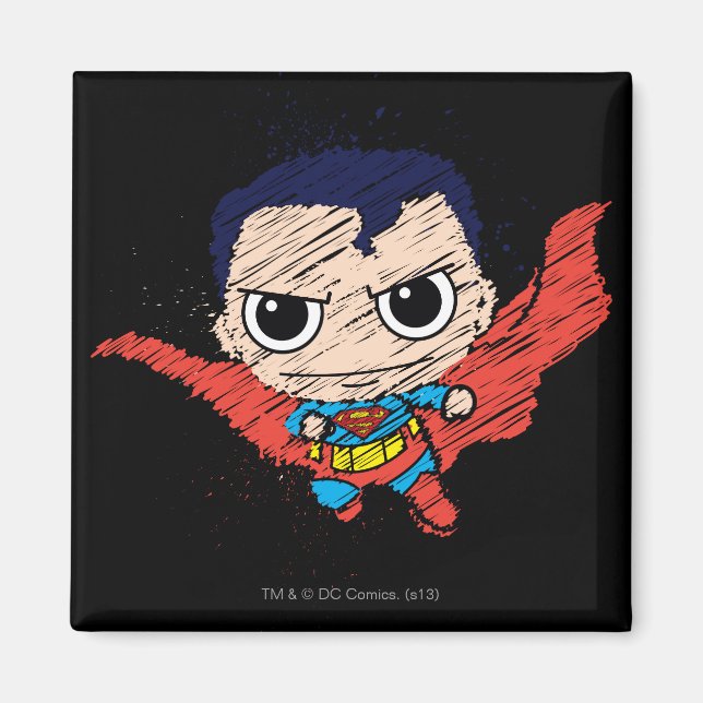 Mini Superman Sketch Magnet (Framsidan)