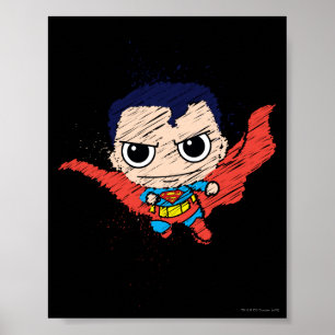 Mini Superman Sketch Poster