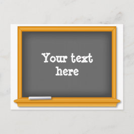 Mini svart tavla för skolstarten  vykort