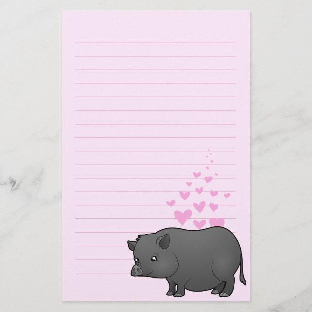 Mini Svins Kärlek Brevpapper (Framsida)
