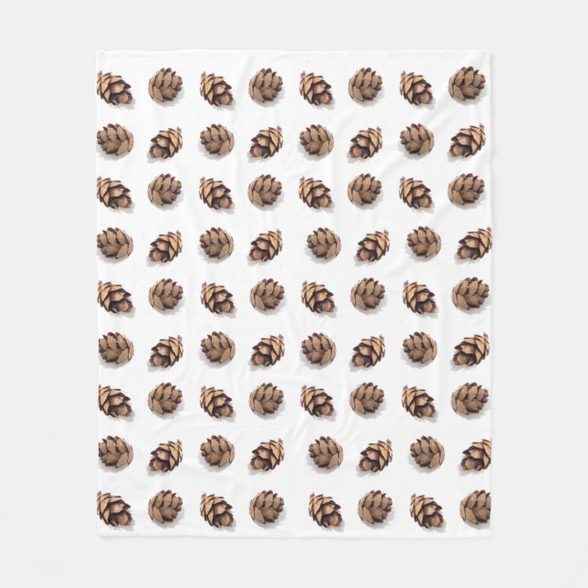 Mini tallkottar på vit mönster fleecefilt (Framsidan)