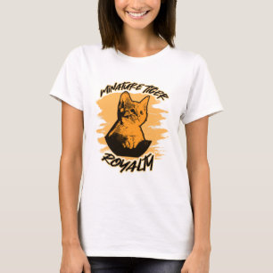 Mini Tiger Royalty Funny Kattdjur Cat Lover Humor T Shirt