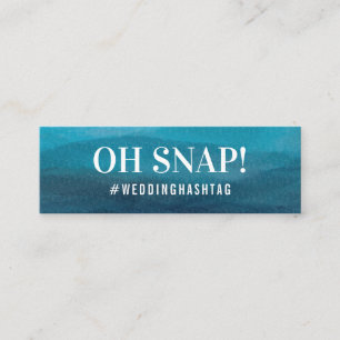 Mini-tilläggskort för Ocean Vinkarare Bröllop Hash Mini Visitkort