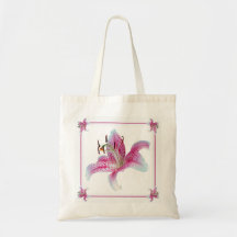 Mini Tiny Tote Stargazer Lilies med ditt namn