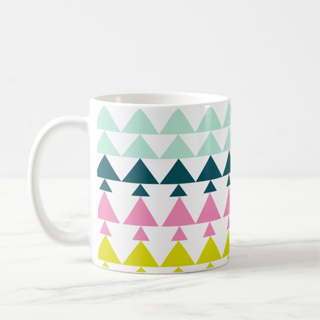 Mini Träd Mönster Art i Bright Helgdag Kaffemugg (Vänster)