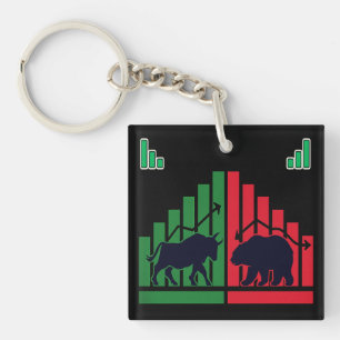 Mini Trader Keychain - Bull- eller Candlestick Des