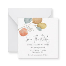 MINI | Trendig Vattenfärgssparad Löv Spara datum