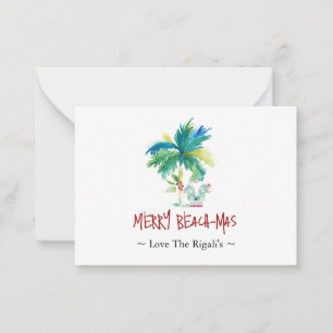 Mini Tropical Beach-julkort Anteckningskort