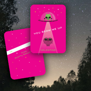 Mini UFO-utomjording kidnappning av hjärtat Barns Anteckningskort