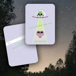 Mini-UFO-utomjording kidnappning av hjärtat Barns Anteckningskort