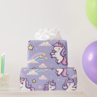 Mini Unicorns och Tagning av stjärnor på Lavender Presentpapper