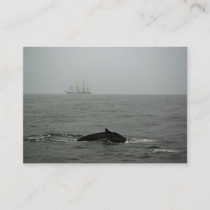 Mini-utskrift för Humpback Whale och Tall Frakt Visitkort