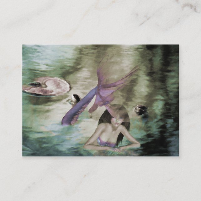Mini-utskrift för liten Sjöjungfru Visitkort (Framsida)