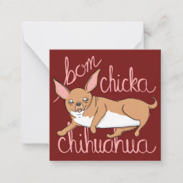 Mini Valentine Day Card Bom Chicka Chihuahua Anteckningskort