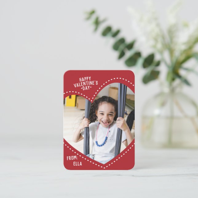 Mini Valentine | Fullt Hjärtanteckningskort Anteckningskort (Stående Fram)