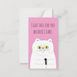 Mini Valentines dagskort med mus Anteckningskort