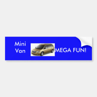 Mini Van MEGA ROLIG Bildtext på stötfångare Bildekal
