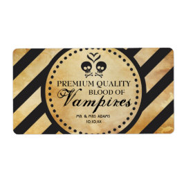 Mini Vin-etiketten Goth Wedding Favor Fraktsedel