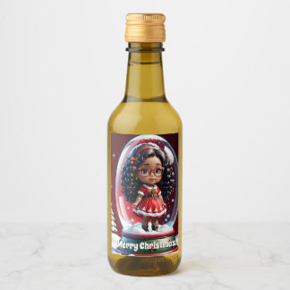 Mini Vin Flaska julmärkning Vinetikett