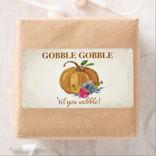 Mini- vinetikett för thanksgiving fraktsedel