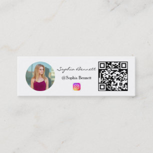 Mini visitkort Instagram Foto QR Följare