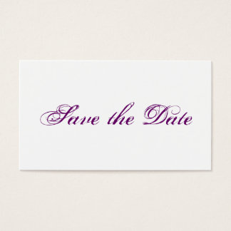 Mini wedding Save the Date cards in purple Visitkort