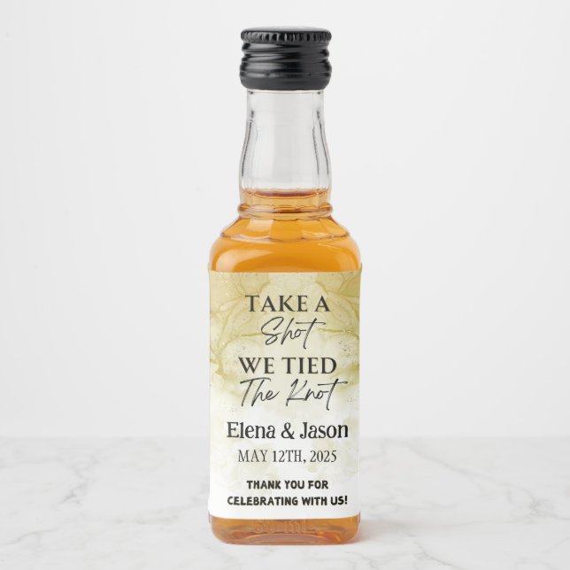 Mini Whiskey Botlle-etikett - Liquor-etikett - Brö Spritflaskor Etikett (Framsida)