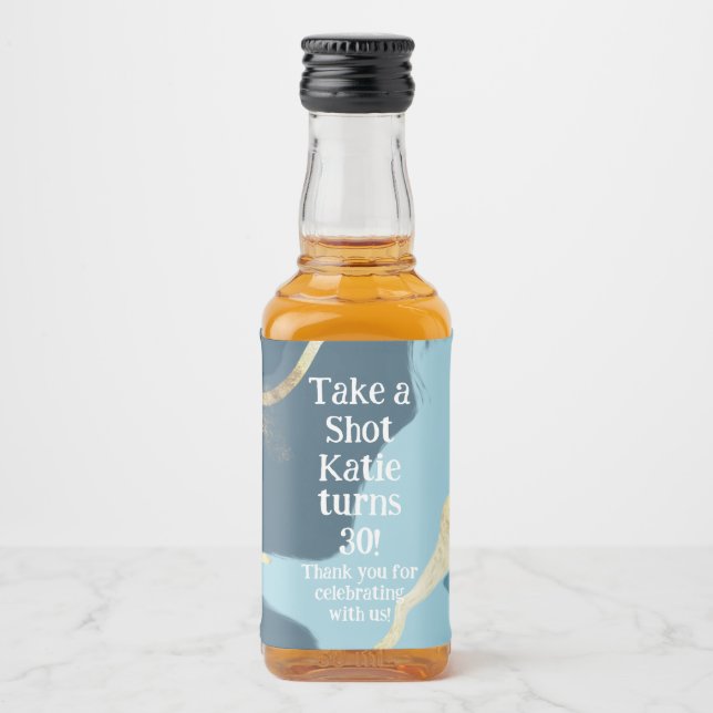 Mini Whiskeyflaska Etikett, Spritetikett - Födelse Spritflaskor Etikett (Framsida)