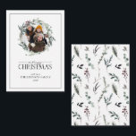 Mini Winter botaniskt andetag Foder till God jul Anteckningskort<br><div class="desc">Tittar du ett vackert, enkelt och elegant helgdag-kort? Titta bara på mini Winter Botanical Wandecal Photo God jul Note Card! Detta häpnadsväckande 3, 5 x 2, 5-kort har en modern och vinter-grön krans som dekoreras med mörken svart, röd och desaturerad vinter-botaniska gröntar, som omger ditt foto. "God jul är skriven...</div>