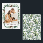 Mini Winter Gräs Cone Berry Photo jul-skript Anteckningskort<br><div class="desc">Vi presenterar vårt nya mini Winter Gräs Cone Berry-kort för fotopapper i julklapp! Det här vackra 3, 5 x 2, 5-kortet har ditt favoritfoto (porträtt orientering), som är dekorerat med vattenfärgsbilder av vinterkonger och ram. Det är lätt att redigera personlig och all text fält kan redigeras efter kostym som du...</div>