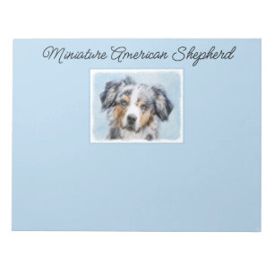 Miniamerikansk Shepherd Painting - Hund Art not Anteckningsblock