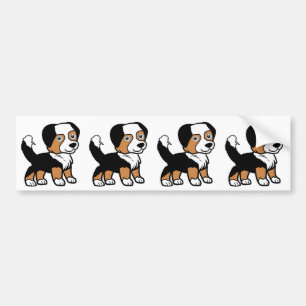 Miniature American Shepherd Black Tri med Svan Bildekal