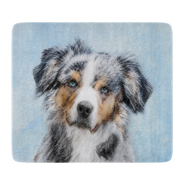 Miniature American Shepherd Painting - Hund Art (Framsidan)