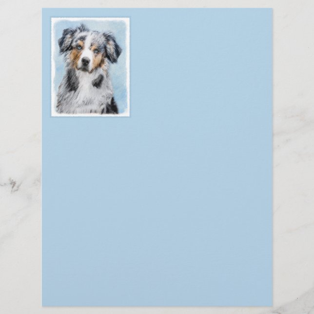 Miniature American Shepherd Painting - Hund Art (Framsida)