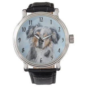 Miniature American Shepherd Painting - Hund Art Armbandsur