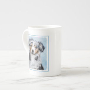 Miniature American Shepherd Painting - Hund Art Benporslin Mugg