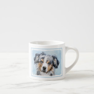 Miniature American Shepherd Painting - Hund Art Espressomugg