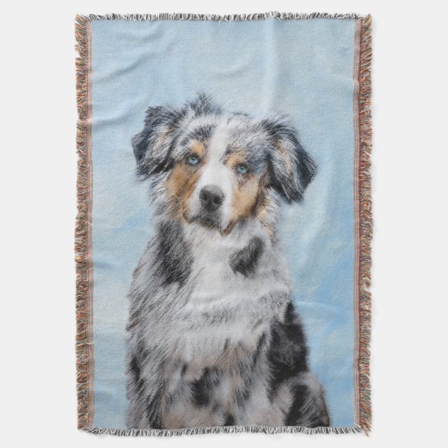 Miniature American Shepherd Painting - Hund Art Filt (Framsidan Vertikal)
